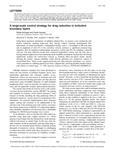 A large-scale control strategy for drag reduction in turbulent