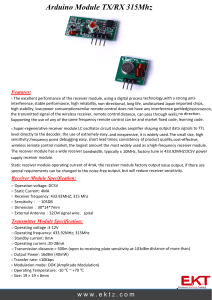 Arduino Module TX/RX 315Mhz