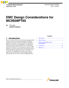 EMC Design Considerations for MC9S08PT60