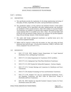 Appendix C - Subsurface Single phase transformers