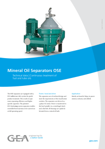 Mineral Oil Separators OSE