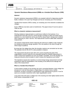(DRM) on a Variable Shunt Reactor