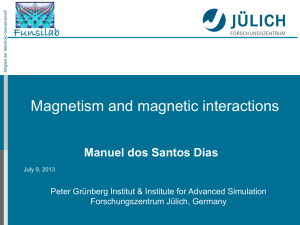 Magnetism and magnetic interactions