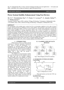 Power System Stability Enhancement Using Fact Devices