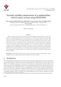 Dynamic stability enhancement of a multimachine