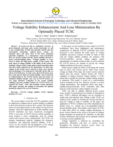 Voltage Stability Enhancement And Loss Minimization By