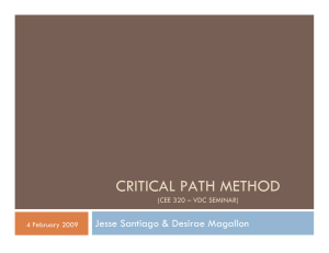Critical Path Method - Stanford University