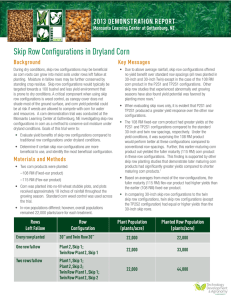 Skip Row Configurations in Dryland Corn