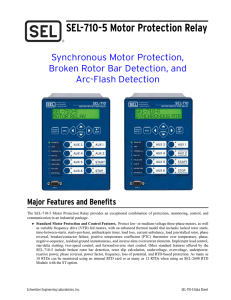 SEL-710-5 Motor Protection Relay Data Sheet