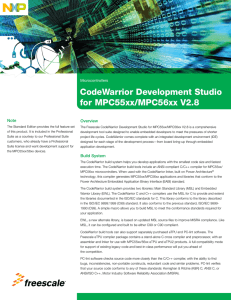 CodeWarrior Development Studio for MPC55xx/MPC56xx V2.8