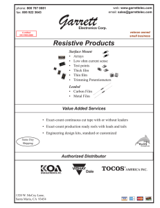Resistive Products