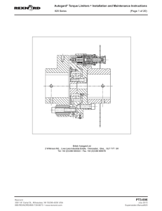 Autogard 820 Series Torque Limiter Installation and