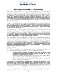 Making Education a Priority in Emergencies