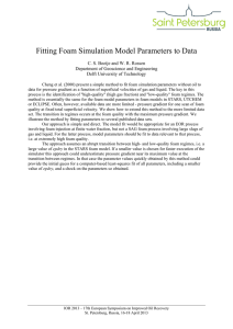 Fitting Foam Simulation Model Parameters to Data