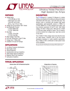LT1028/LT1128 - Ultralow Noise Precision High Speed Op Amps