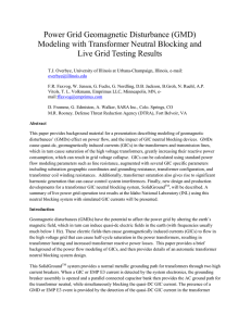 Power Grid Geomagnetic Disturbance (GMD) Modeling with