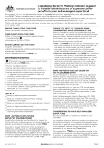 Rollover initiation request form