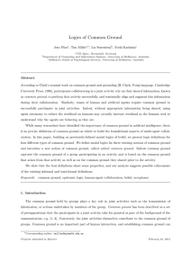 Logics of Common Ground - Department of Computer Science and