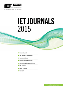 IET Journals 2015 - IET Digital Library