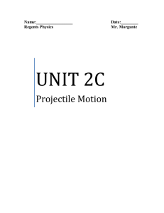 Unit 2C: Projectile Motion