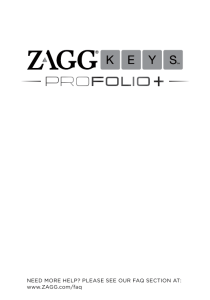 ZAGGkeys ProFolio Plus instructions WEB