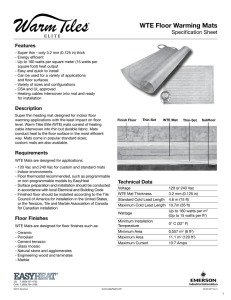 EasyHeat Warm Tiles Elite Specification Sheet