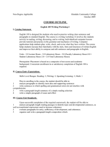 course outline - Glendale Community College