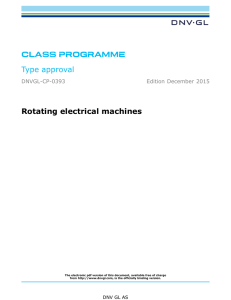 DNVGL-CP-0393 Rotating electrical machines