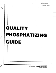 Quality Phosphatizing Guide