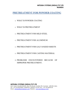 pretreatment for powder coating