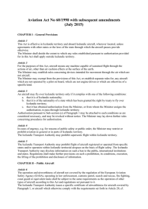 Aviation Act No 60/1998 with subsequent amendments (July 2015)