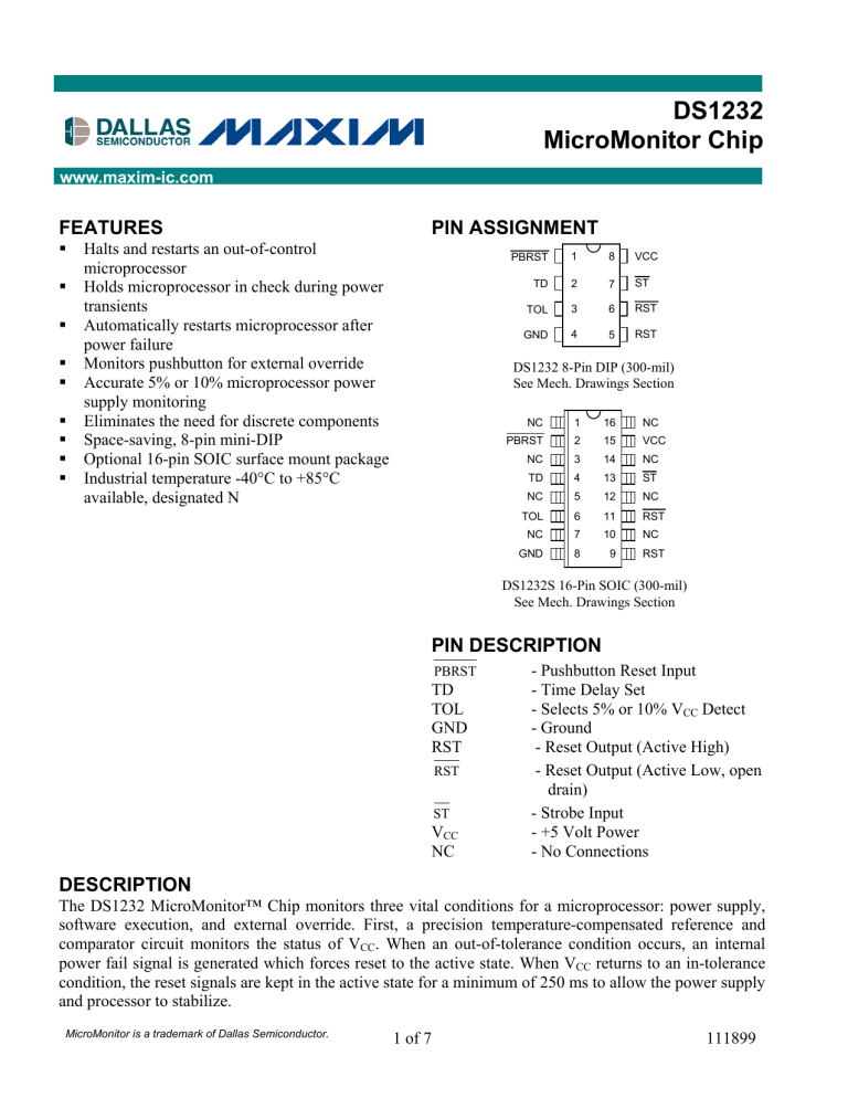 DS1232 - Maxim