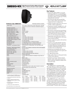 Key Features Description SM890i-WX High-Powered Surface