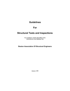 Guidelines For Structural Tests and Inspections