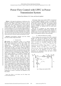 Power Flow Control with UPFC in Power Transmission System