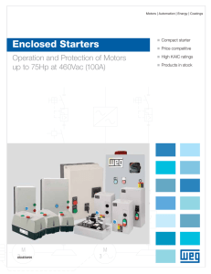 WEG Enclosed Starters Brochure - Industrial Electrical Company