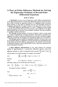 A Note on Finite Difference Methods for Solving Differential Equations