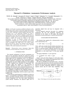Thermal Σ-Δ Modulator: Anemometer Performance Analysis
