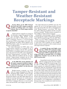 Tamper-Resistant and Weather-Resistant Receptacle