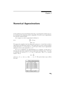 Numerical Approximations