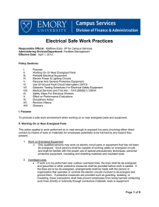 Electrical Safe Work Practices