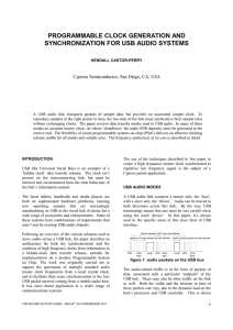 Programmable Clock Generation and Synchronization for USB