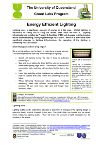 Lighting - University of Queensland