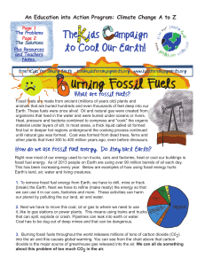 Burning Fossil Fuels - Kids for Saving Earth