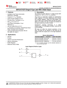 Single D-Type Latch With 3-State Output (Rev. D)