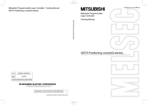 Mitsubishi Programmable Logic Controller Training Manual QD75