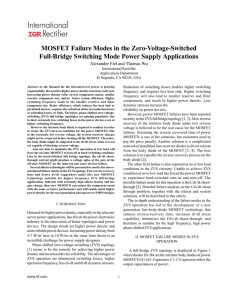 MOSFET Failure Modes in the Zero-Voltage-Switched Full