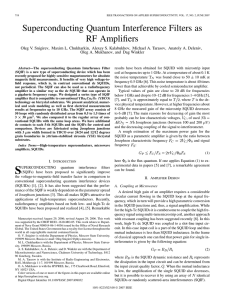 Superconducting Quantum Interference Filters as RF