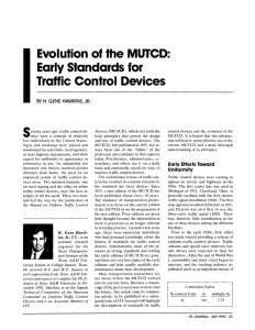 Evolution of the MUTCD: Early Standards for Traffic Control Devices