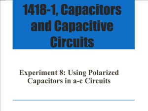 1418-1, Capacitors and Capacitive Circuits